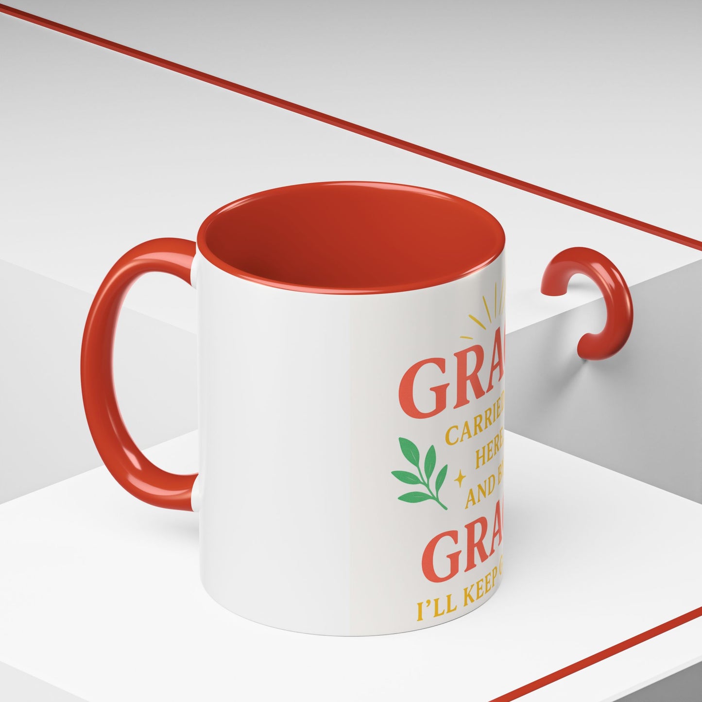 Mug - "Grace will Carry You" Spiritual Quote Coffee Mug (11, 15oz)