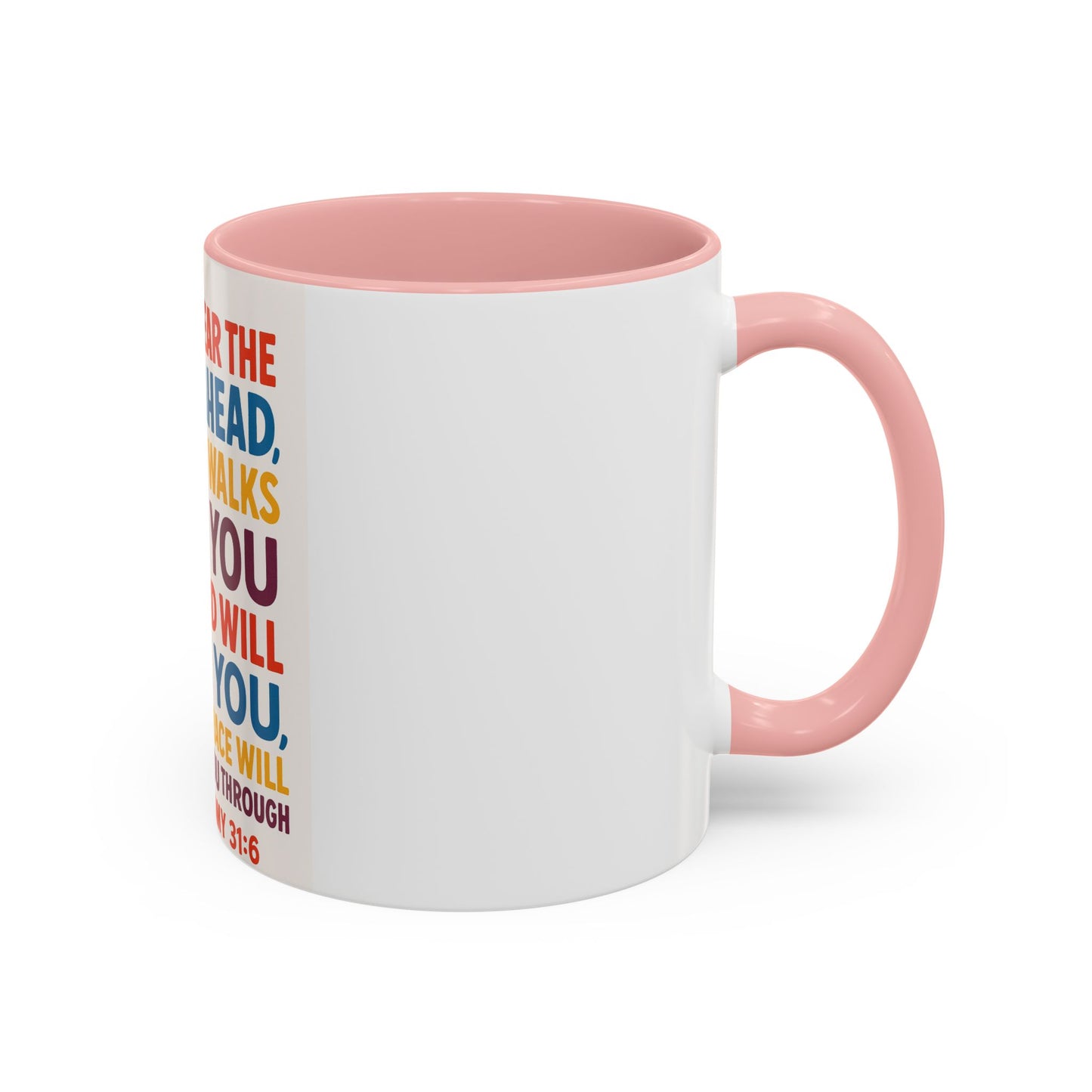 Inspirational Coffee Mug, Faith-Based Gift, Daily Motivation Cup, Christian Encouragement Drinkware, Deuteronomy 31:6