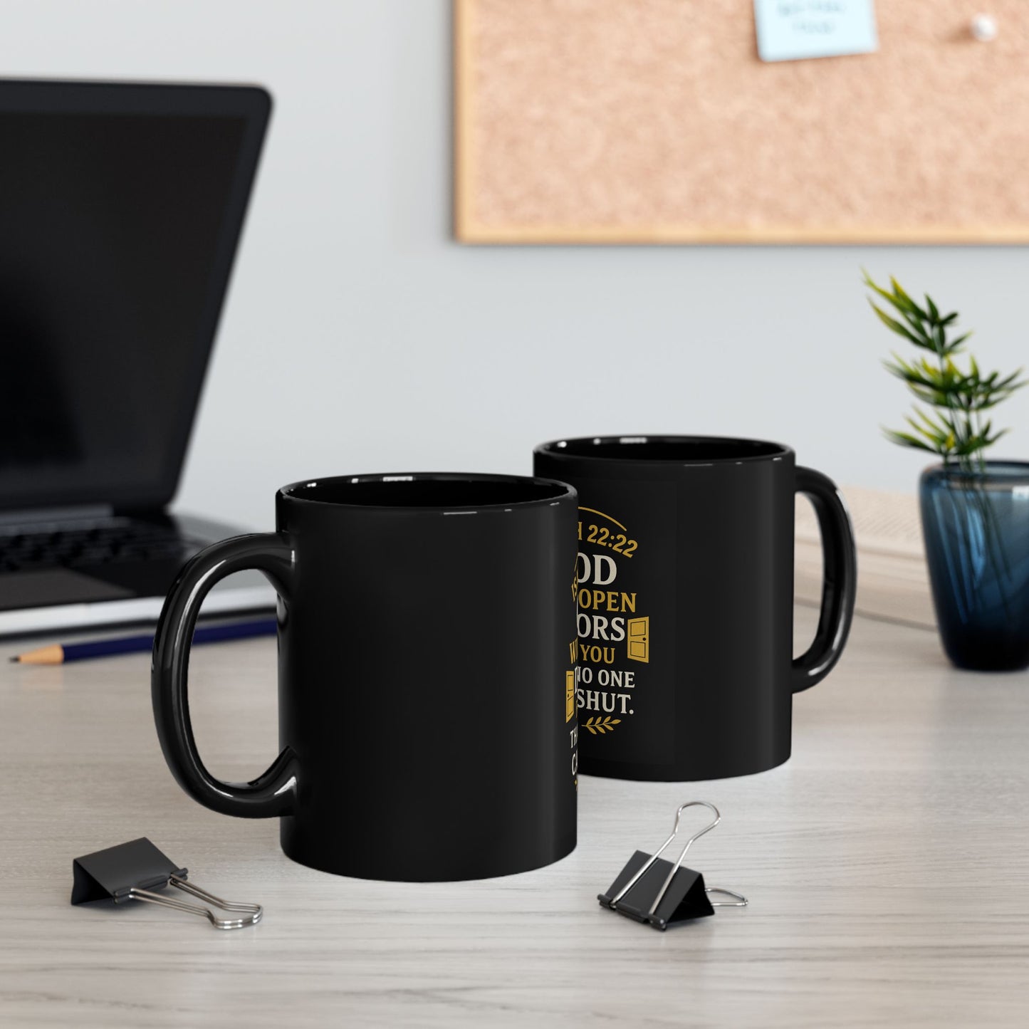 Mug - God Will Open Doors Isaiah 22:22, Religious Christian Gift
