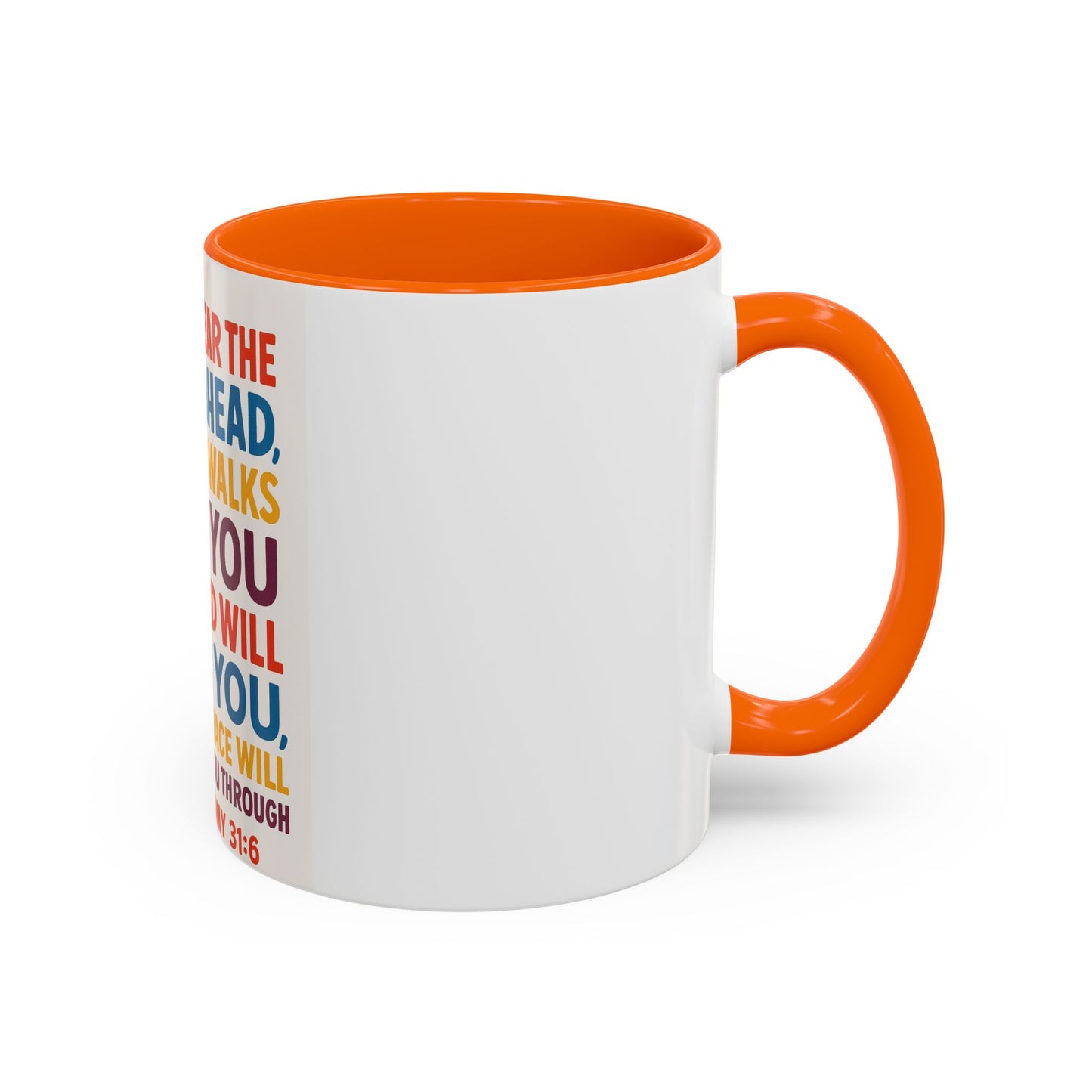 Inspirational Coffee Mug, Faith-Based Gift, Daily Motivation Cup, Christian Encouragement Drinkware, Deuteronomy 31:6
