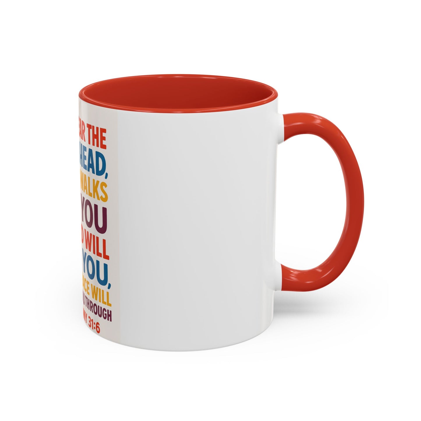 Inspirational Coffee Mug, Faith-Based Gift, Daily Motivation Cup, Christian Encouragement Drinkware, Deuteronomy 31:6