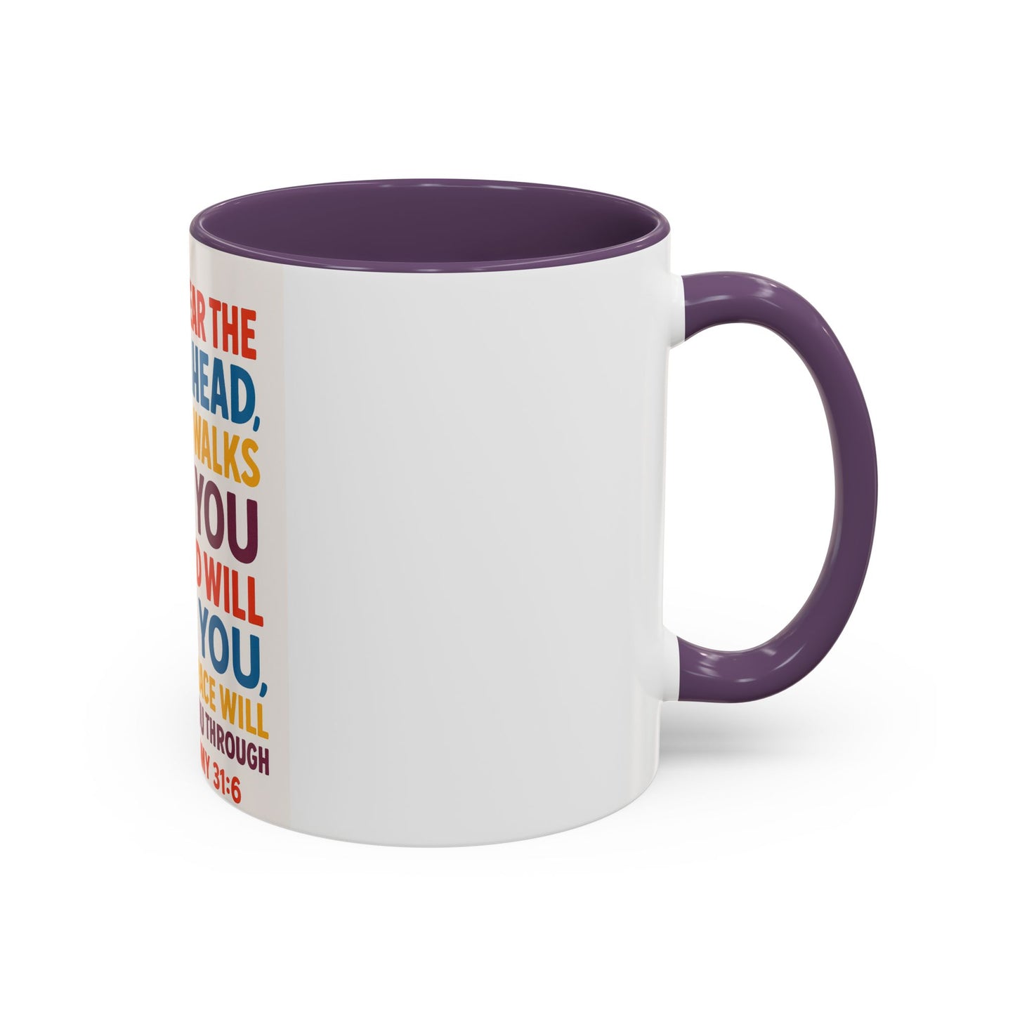 Inspirational Coffee Mug, Faith-Based Gift, Daily Motivation Cup, Christian Encouragement Drinkware, Deuteronomy 31:6