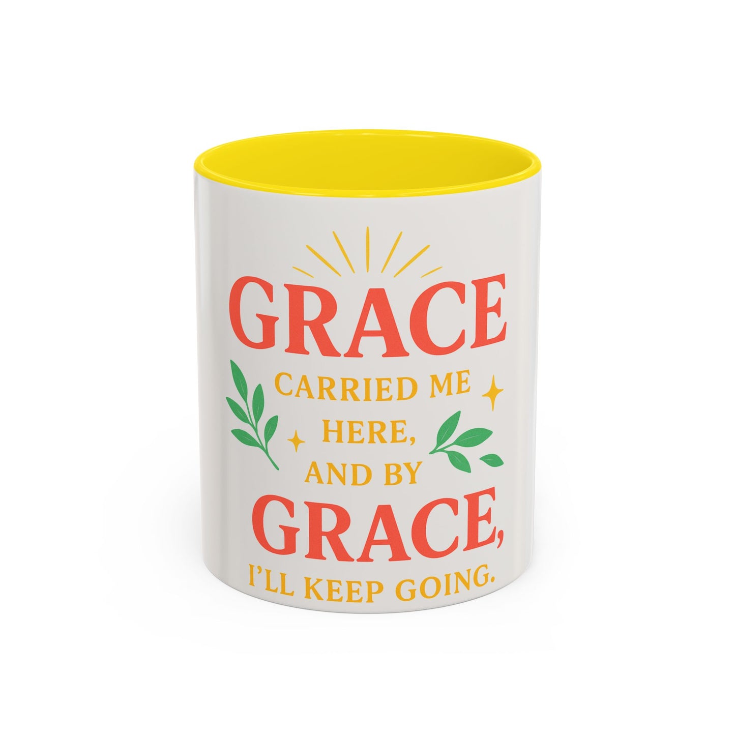 Mug - "Grace will Carry You" Spiritual Quote Coffee Mug (11, 15oz)