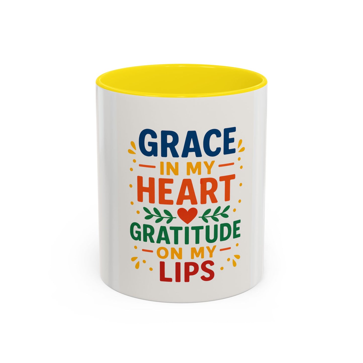 Coffee Mug Inspirational Grace in my Heart 11oz