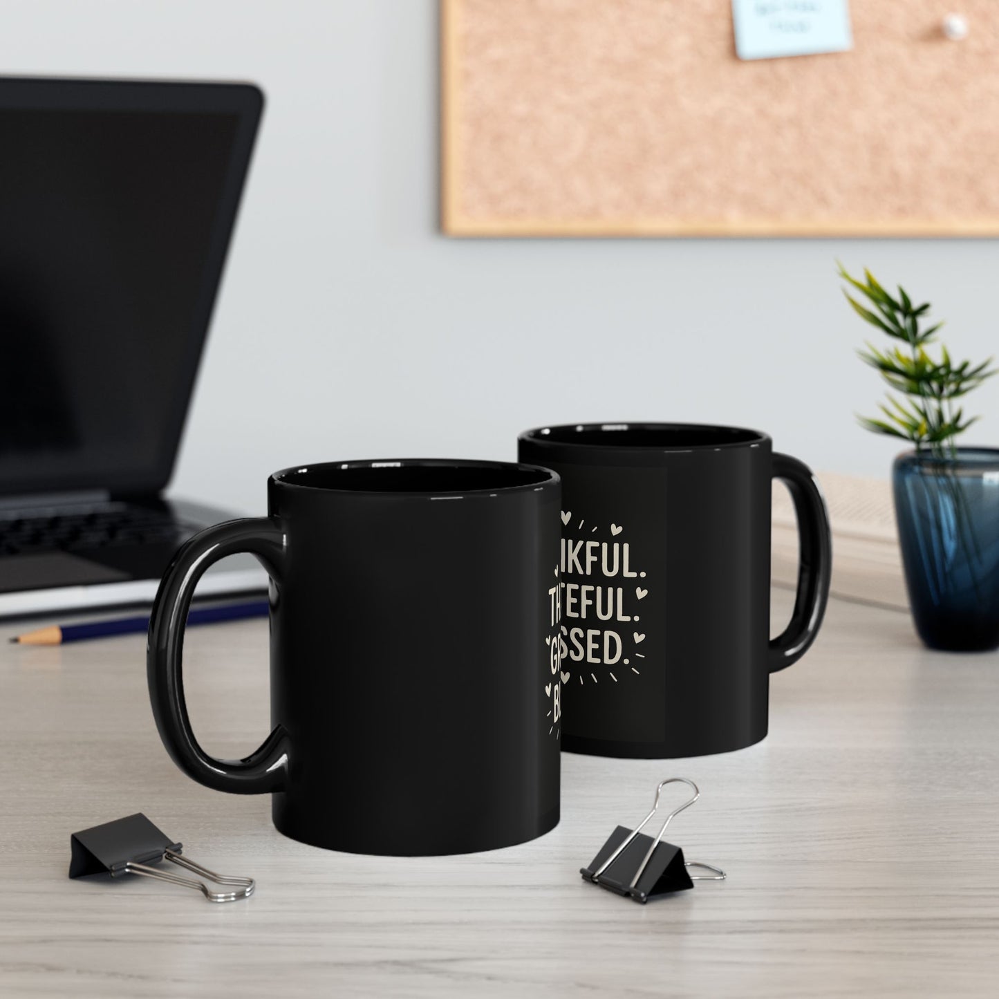 Mug - Thankful Grateful Blessed - Black 11oz/15oz