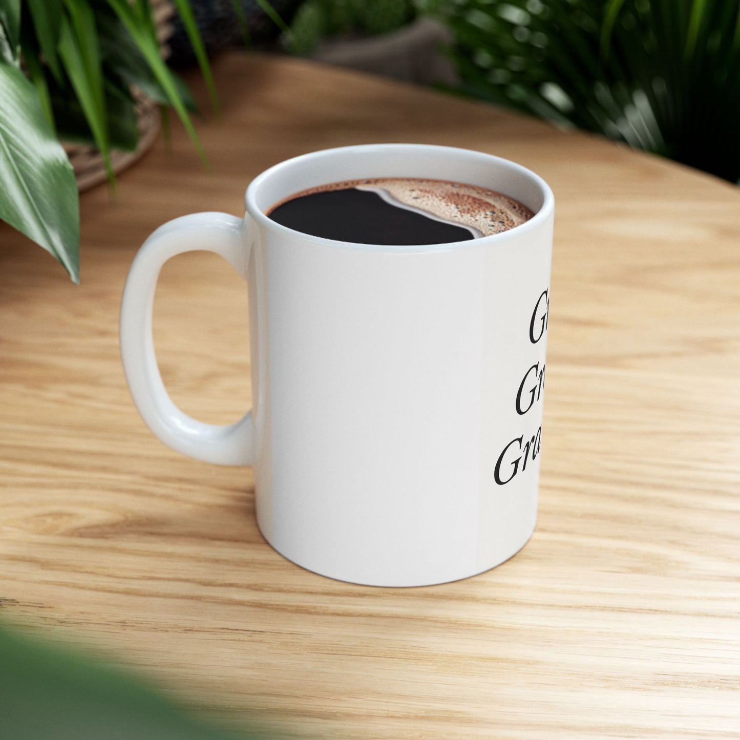 Inspirational Ceramic Mug - Grace, Growth, Gratitude, Coffee Cup, Gift for Friends, Motivational Mug, Home Décor