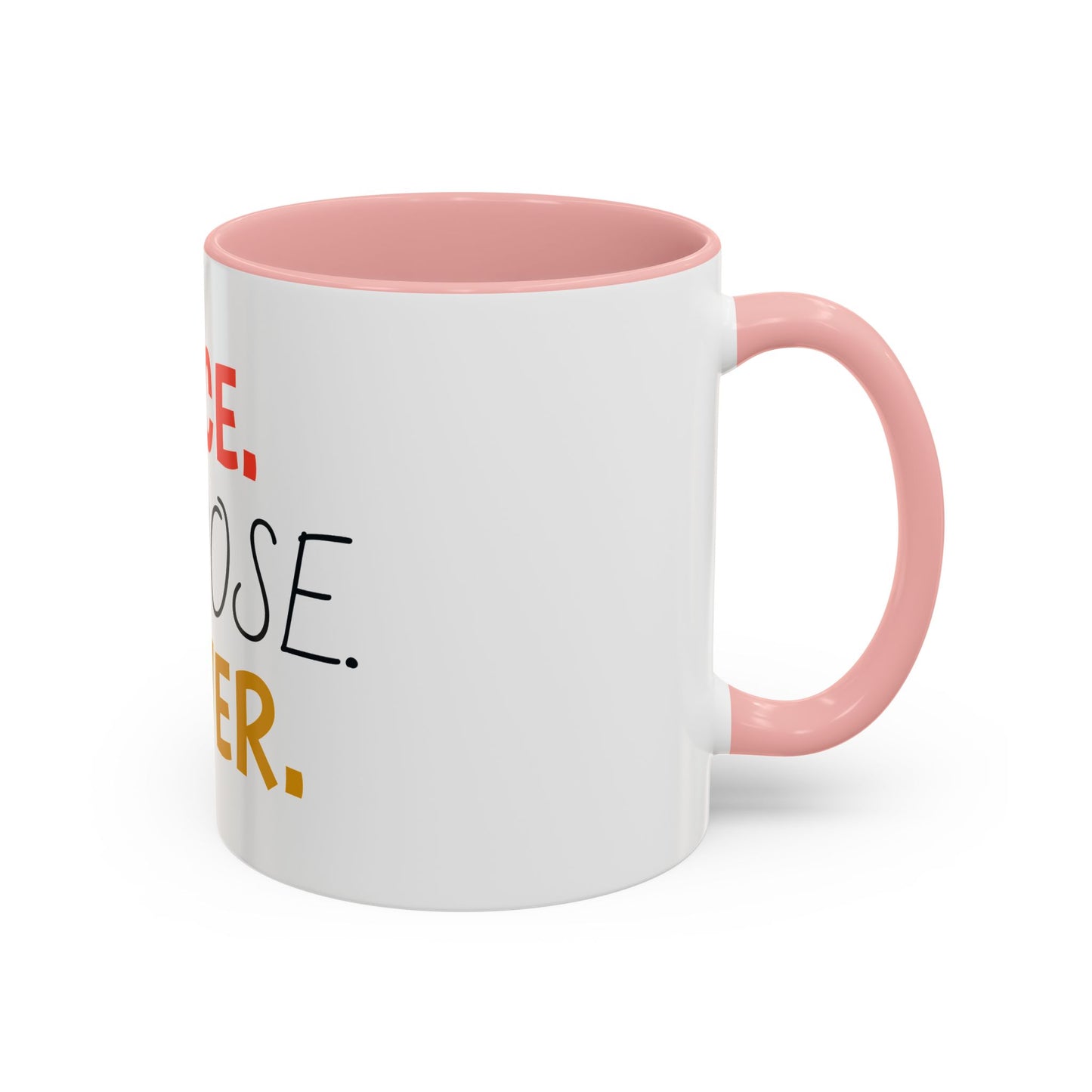 Inspirational Accent Coffee Mug - Peace, Purpose, Power - Perfect Gift for Motivational Moments