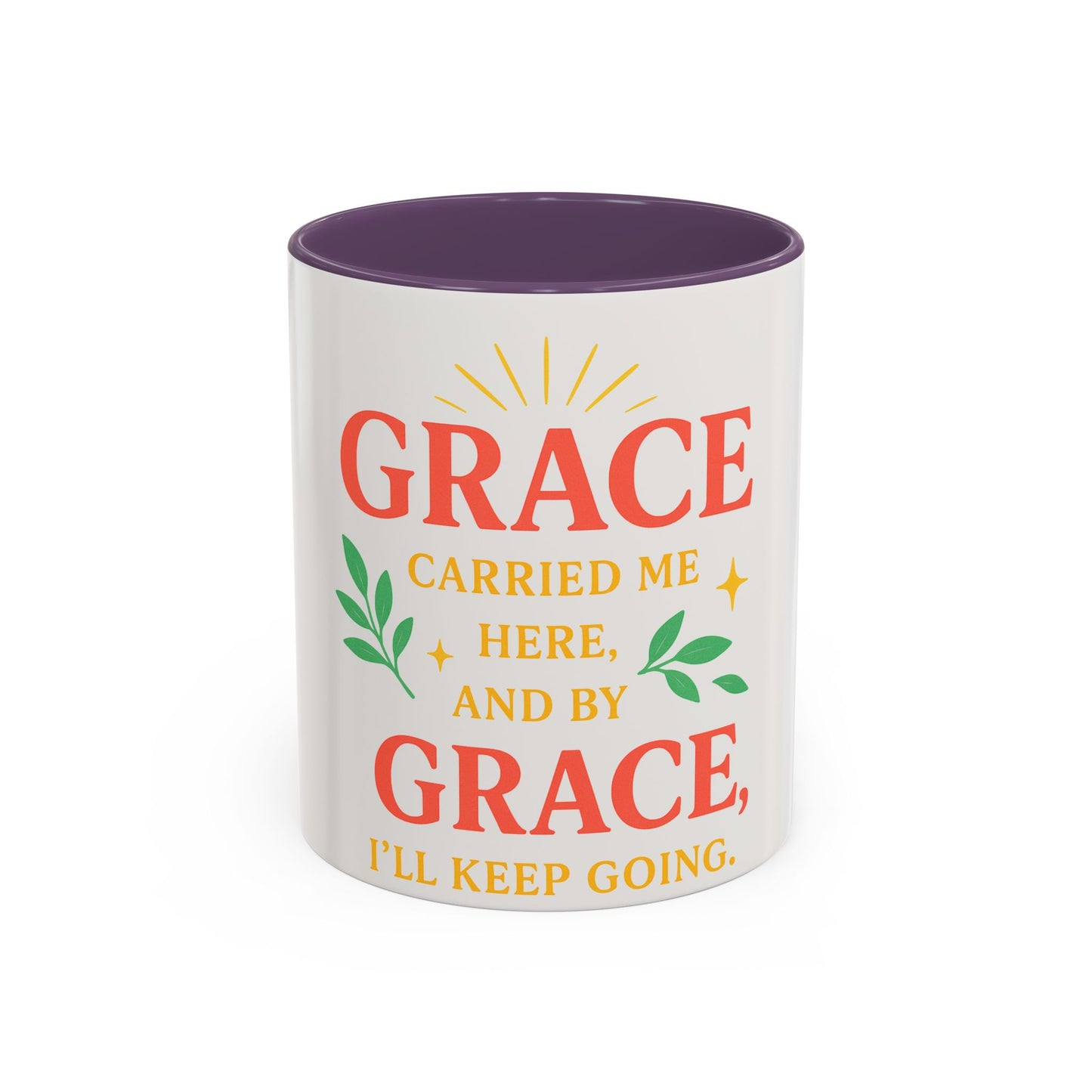 Mug - &quot;Grace will Carry You&quot; Spiritual Quote Coffee Mug (11, 15oz)