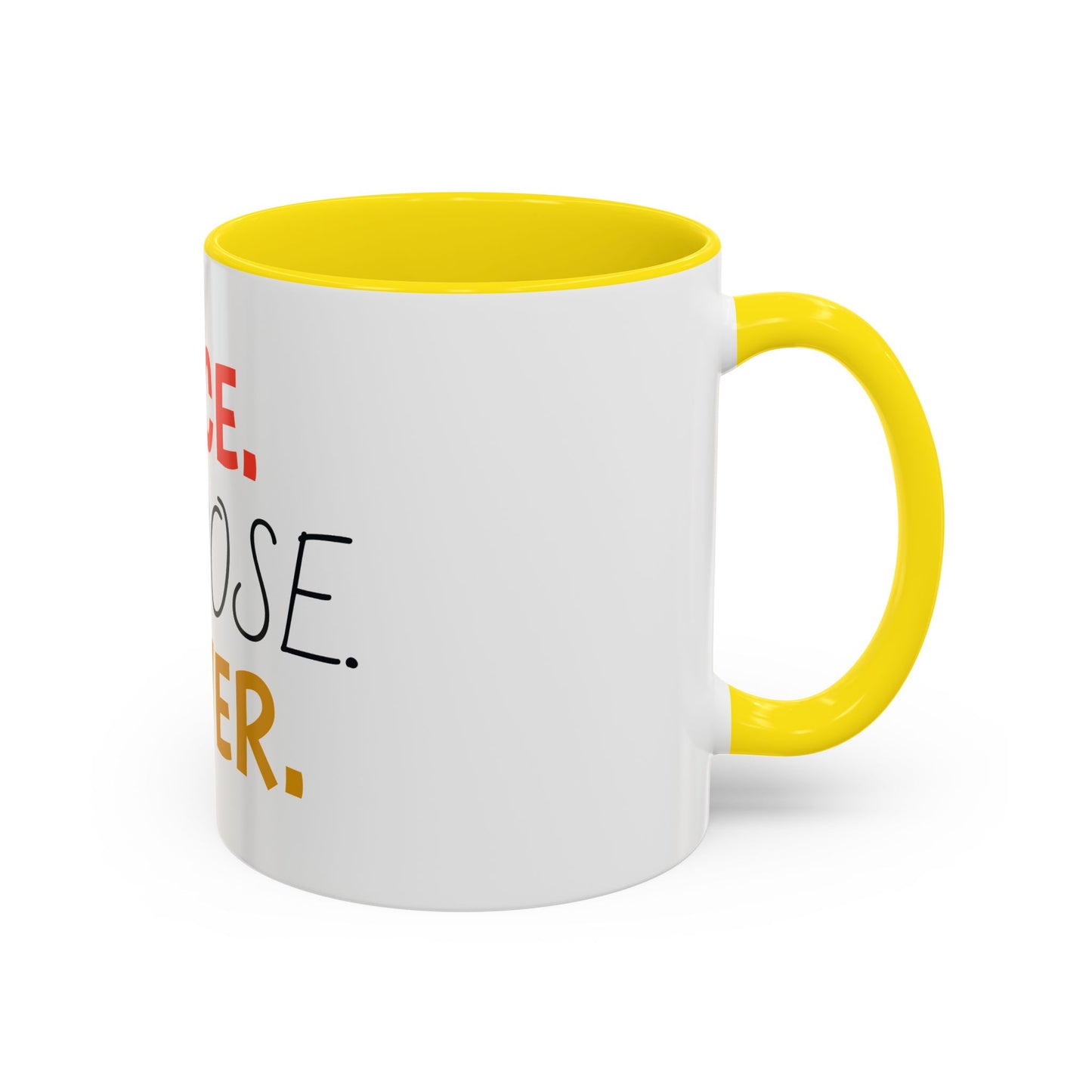 Inspirational Accent Coffee Mug - Peace, Purpose, Power - Perfect Gift for Motivational Moments