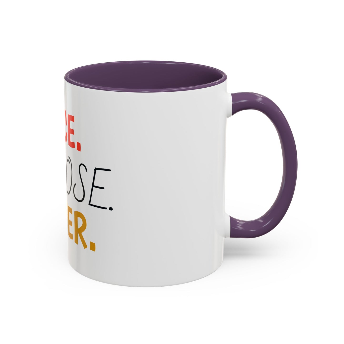 Inspirational Accent Coffee Mug - Peace, Purpose, Power - Perfect Gift for Motivational Moments