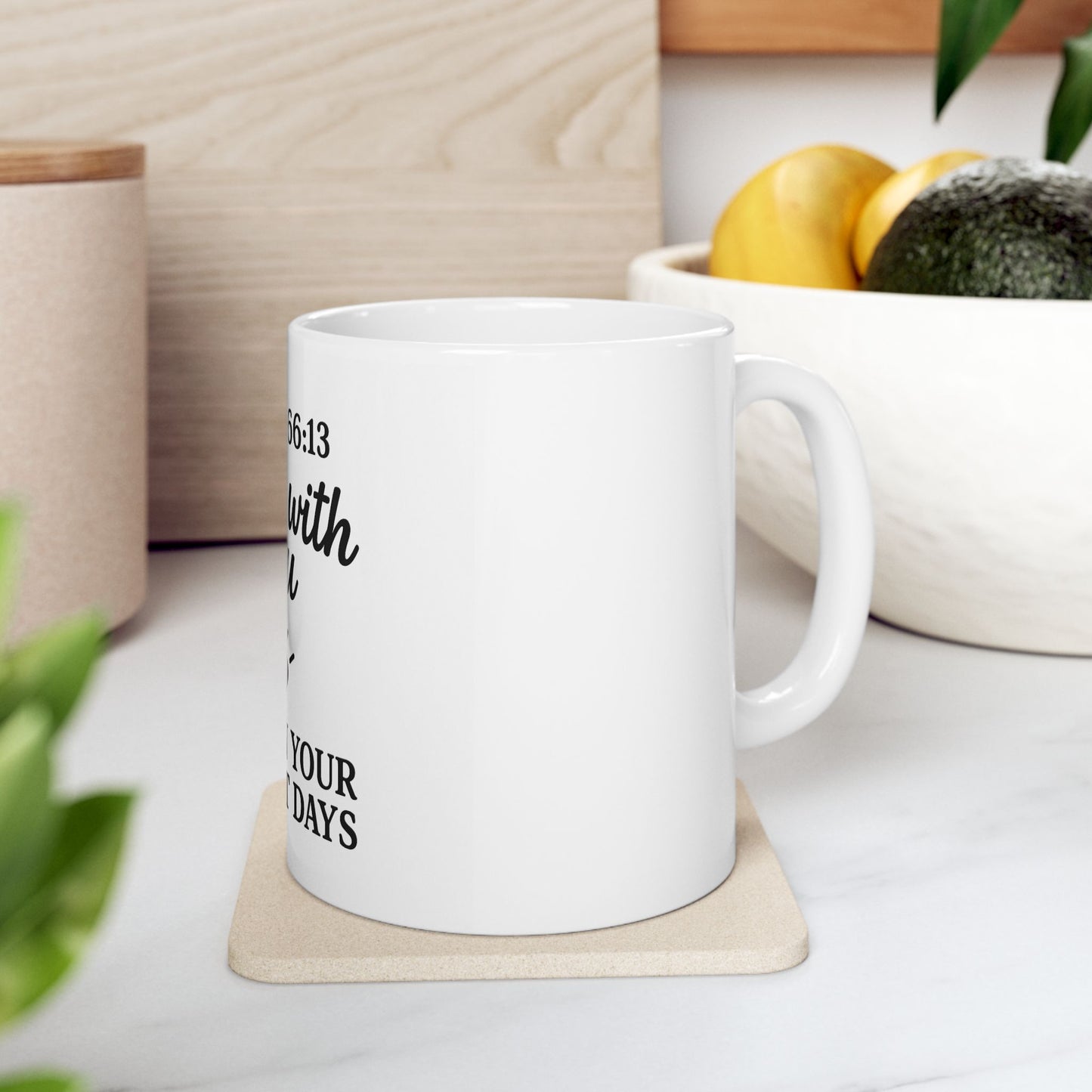 Inspirational Ceramic Mug - "God is with you, even on your hardest days" - Perfect Gift for Loved Ones, Motivational Coffee Cup, [...]
