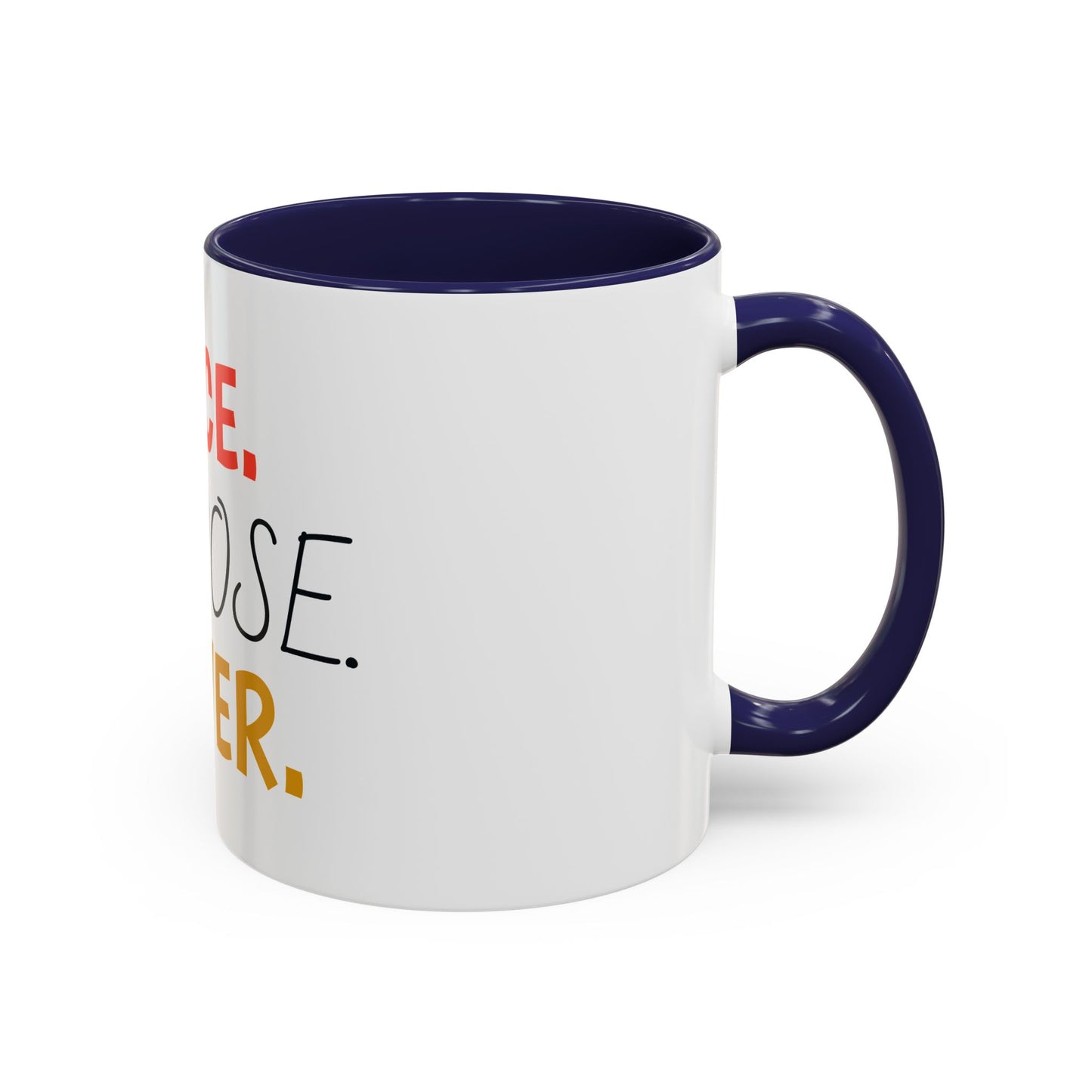 Inspirational Accent Coffee Mug - Peace, Purpose, Power - Perfect Gift for Motivational Moments