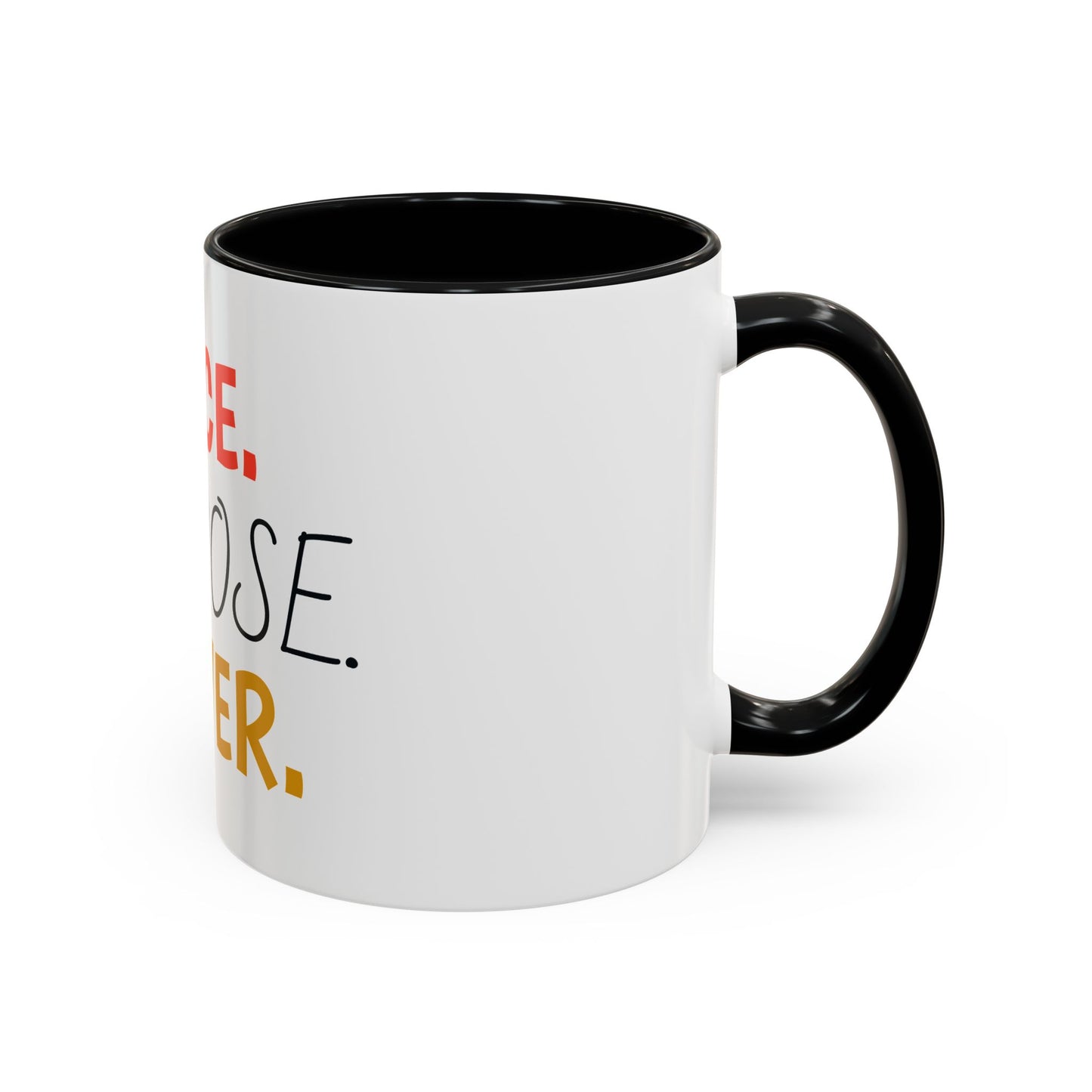 Inspirational Accent Coffee Mug - Peace, Purpose, Power - Perfect Gift for Motivational Moments